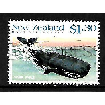NEW ZEALAND 1988 WHALES $1.30 SPERM WHALE SG 1496 FINE USED