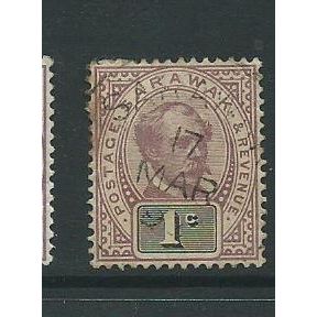 malaysia stamps sarawak sg8 sg 8 aged toned