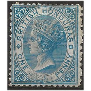 British Honduras 1872 SG5 1d Pale Blue WMk Crown CC Mounted Mint. ..