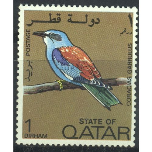 Qatar 1972 - SG391 - 1d multi - European Roller - MH