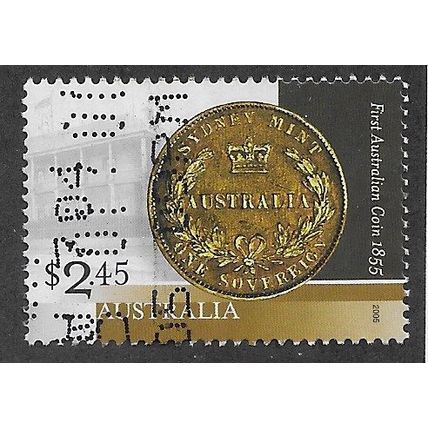 AUS 2005 $2.45 '150TH ANN OF FIRST AUSTRALIAN COIN' FINE USED (EBID67-968)