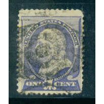 Used 212 1c Benjamin Franklin Barely Clears M01511