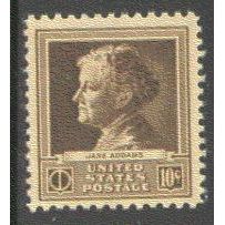 878 10c Jane Addams Fine MNH GA0375
