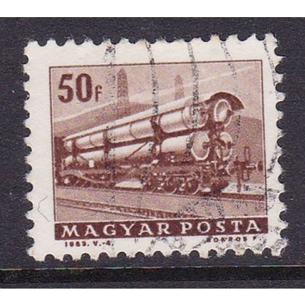 HUNGARY 1963 TRANSPORT & COMMUNICATION 50fi USED SG1903 RAILWAY TRUCK + CYLINDER