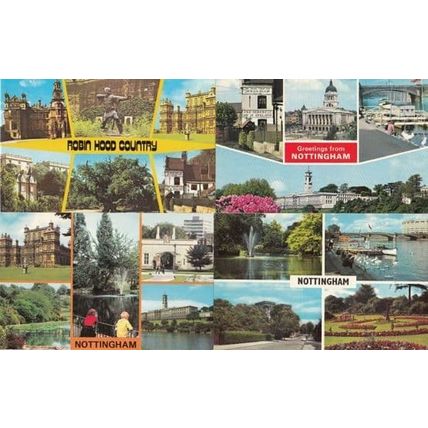 Nottingham Children By River Boat Trips Feeding Swans & More 4x 1970s Postcard s