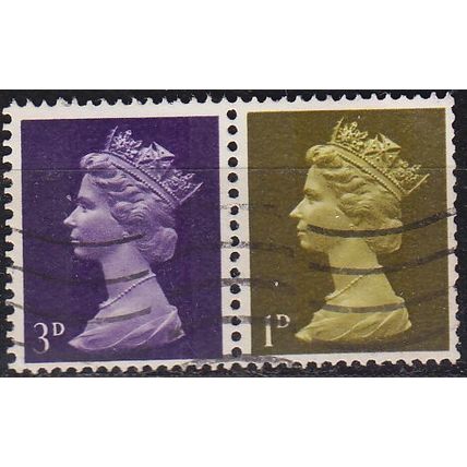 ENGLAND GREAT BRITAIN [Zdr] W012 ( O/used ) Machin se-tenant