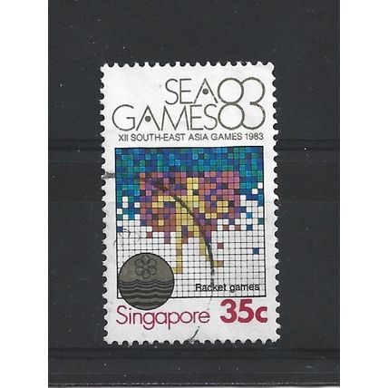 Singapore.SG448 35c Racket Games.Fine Used.Jul25