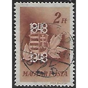 Mi 1008: 2 Ft. carmine-brown Centenary of the 1848 Revolution, wmk. XI B2