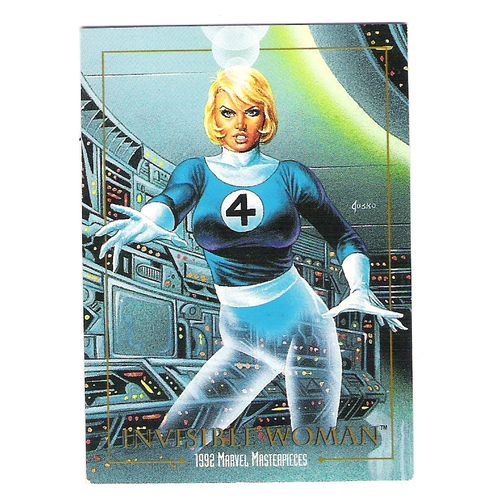 1992 Marvel Masterpieces Trading card #39 Invisible Woman Sue Storm – Jusko art