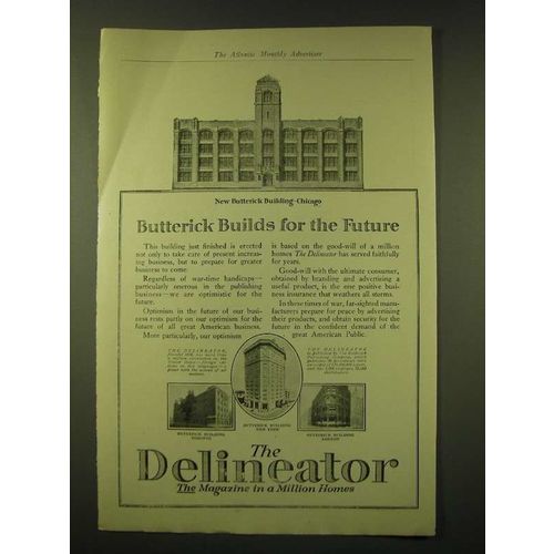 1918 The Delineator Magazine Ad - New Butterick Building-Chicago