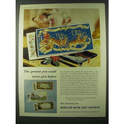 1955 Midland Bank Gift Cheques Ad - The present you could never give before