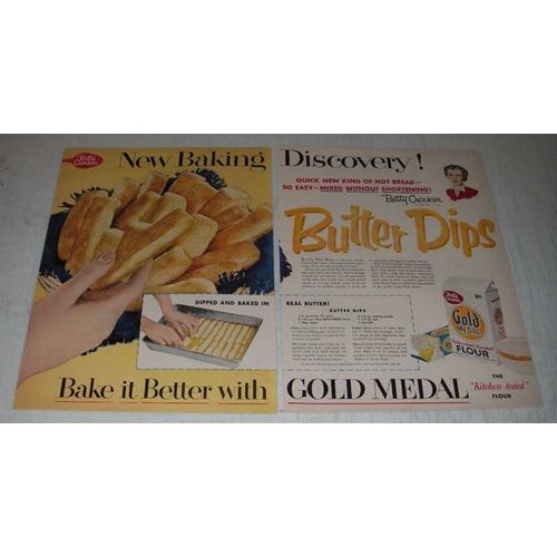 1955 Gold Medal Flour Ad - Butter Dips Recipe