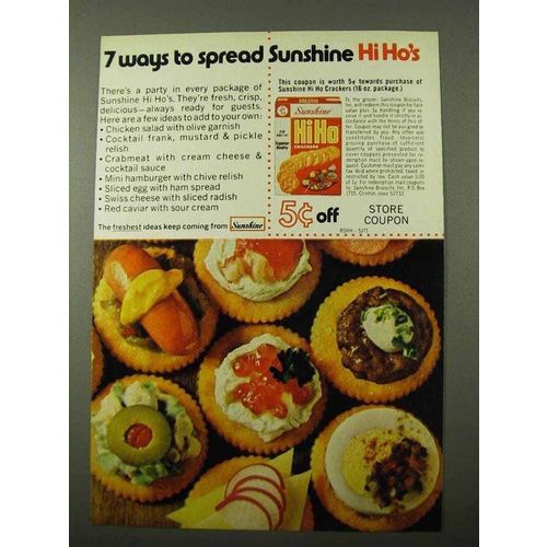 1971 Sunshine Hi Ho Crackers Ad - 7 Ways To Spread
