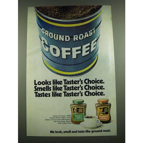 1974 Taster's Choice Ad - Looks Like Taster's Choice