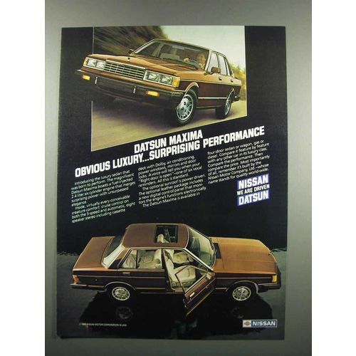 1983 Datsun Maxima Car Ad - Obvious Luxury