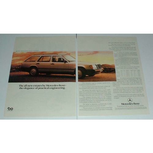 1986 Mercedes T-series Car Ad - Elegance of Engineering