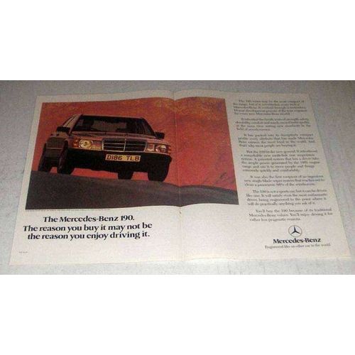 1986 Mercedes-Benz 190 Series Car Ad - Enjoy Driving