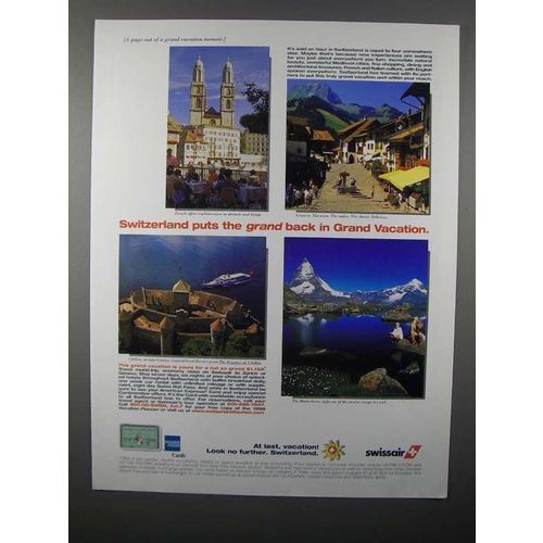 1998 American Expresss Card & SwissAir Ad - Grand