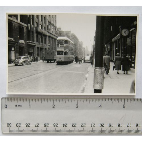 Photo Glasgow Tram in Saint Vincent Street in 1954