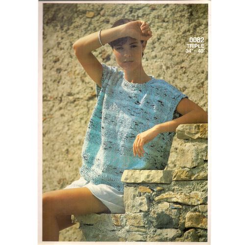 CARDIGAN OR SWEATER knitting Pattern Pingouin no 0082 Triple 34 to 40 inch