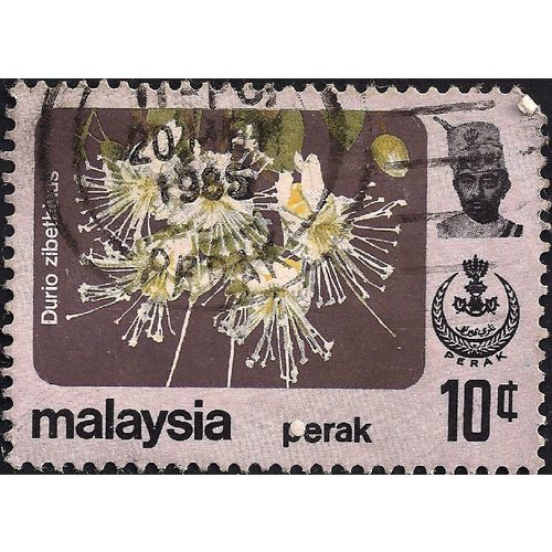 MALAYSIA, PERAK, FLOWERS, Durian Flower, brown 1979, 10c