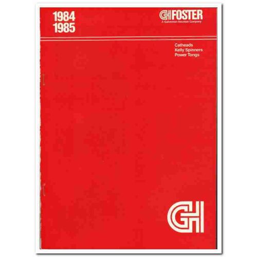 Galveston-Houston Company 1983 Vintage Catalog GH Foster Catheads Oil