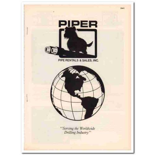 Piper Pipe Rental Sales Inc 1993 Vintage Catalog Oil Oilfield Drilling