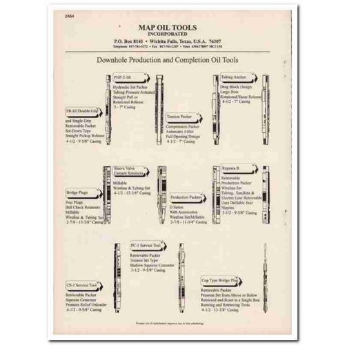 Map Oil Tools Inc 1993 Vintage Catalog Downhole Production Completion