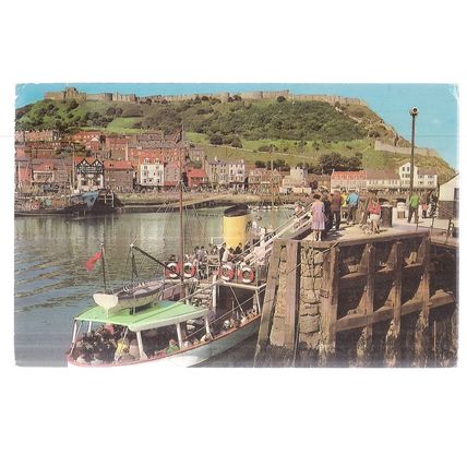 THE HARBOUR, SCARBOROUGH, YORKSHIRE used vintage postcard 1978 postmark =
