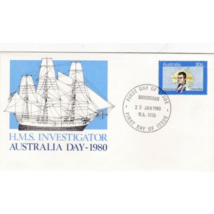 Australia 1980 Australia Day HMS Investigator FDC Rockingham Cancel Unaddressed