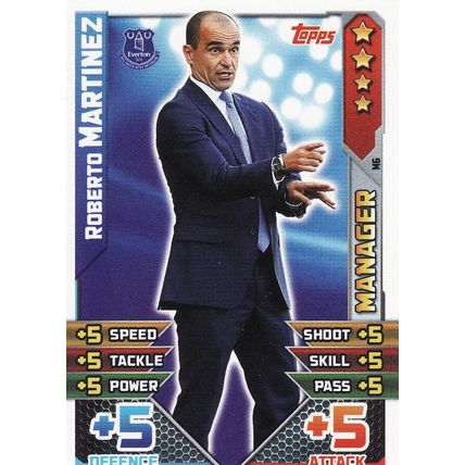 Match Attax 2015/2016 Extra M6 Roberto Martinez Everton
