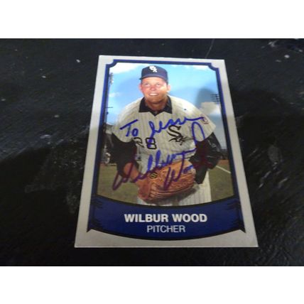 1989 Pacific Baseball Legends Card # 124A Wilbur Wood Autograph 202111141843
