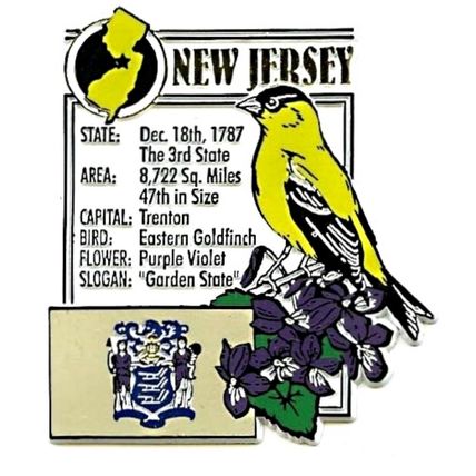 New Jersey The Garden State Montage Fridge Magnet