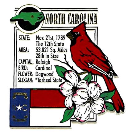 North Carolina the Tarheel State Montage Fridge Magnet