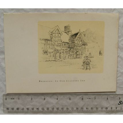 1930 print An Old Coaching Inn, Brereton, Cheshire