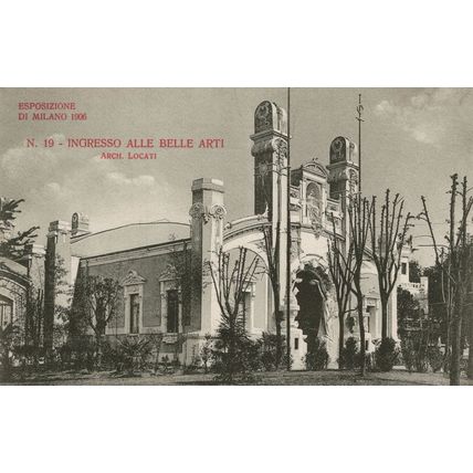 Ingresso Alle Belle Arti Arch Locati Milano Italy 1906 Exposizione Postcard