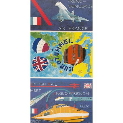 Eurotunnel Limited 300 John Storey Balloon British Airways 3x Postcard s