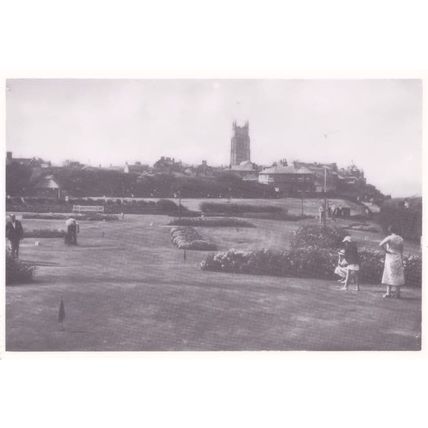 Cromer Golf Putting Green on Windy Day Norfolk Postcard