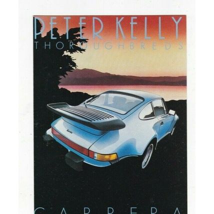 Peter Kelly Thoroughbreds Porsche Carrera postcard unused VGC