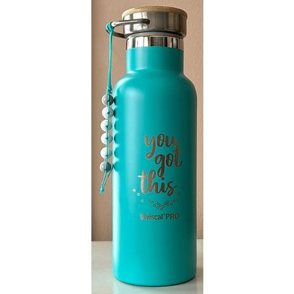 16 oz Stainless Steel Water Bottle "You got this" 9" tall Camping Hiking Sports