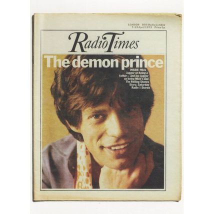Radio Times Mick Jagger The Rolling Stones Vintage TV Show Postcard