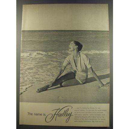 1956 Hadley Cashmere Sweaters Ad