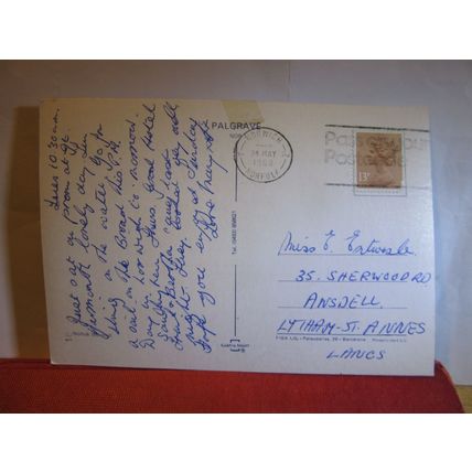 NORFOLK WINDMILL used postcard by Palgrave 1988 pm #