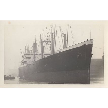 African Pilot Ship Break Bulk Cargo Moore Shipbuilding Co Rare Photo