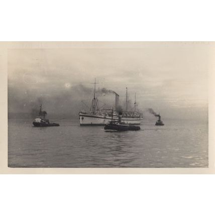 Bramley Moore 1917 WW1 Ship At Lancashire Vintage Photo