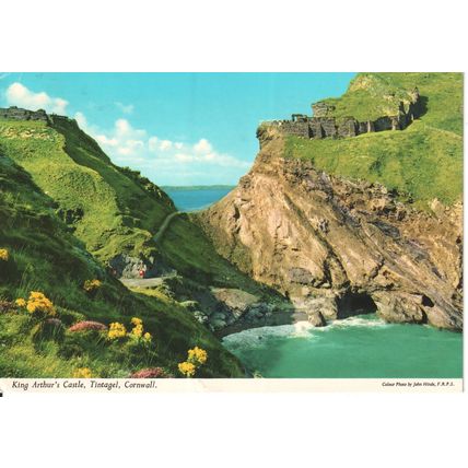 GB Postcard - King Arthur's Castle, Tintagel, Cornwall