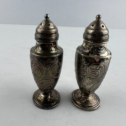 Silverplate Trent Salt and Pepper Shakers Vintage