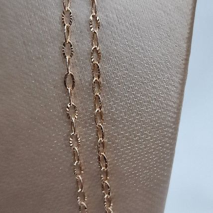 Vicenza Diamond Cut Oval Trace Chain 36" Long Rose Gold Overlay 925 Silver 3.37g