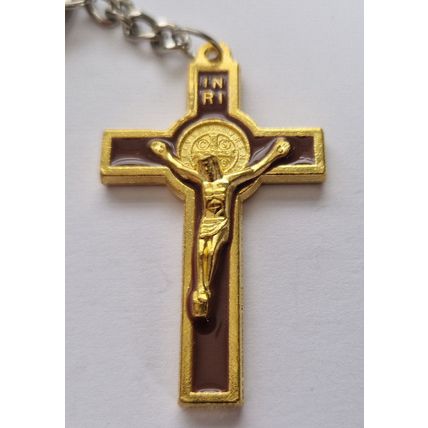New Metal CRUCIFIX Keyring Key Chain CHRISTIAN CATHOLIC JESUS ON THE CROSS