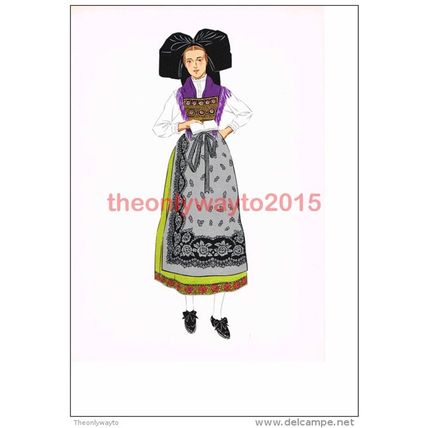 Alsace, Costume of a Woman, Costume, Book Illustration (Print), c1939